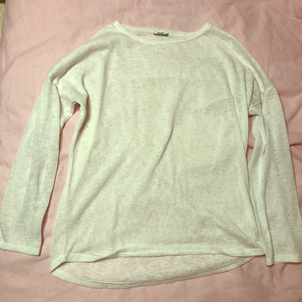 Sparkly white sweater